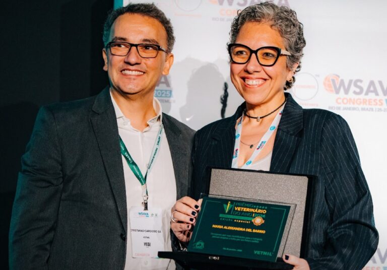 Vetnil®, premiou um dos ganhadores da edição anterior durante a abertura do 50º WSAVA Congress | 44º Congresso Brasileiro da Anclivepa, no Rio de Janeiro (RJ)