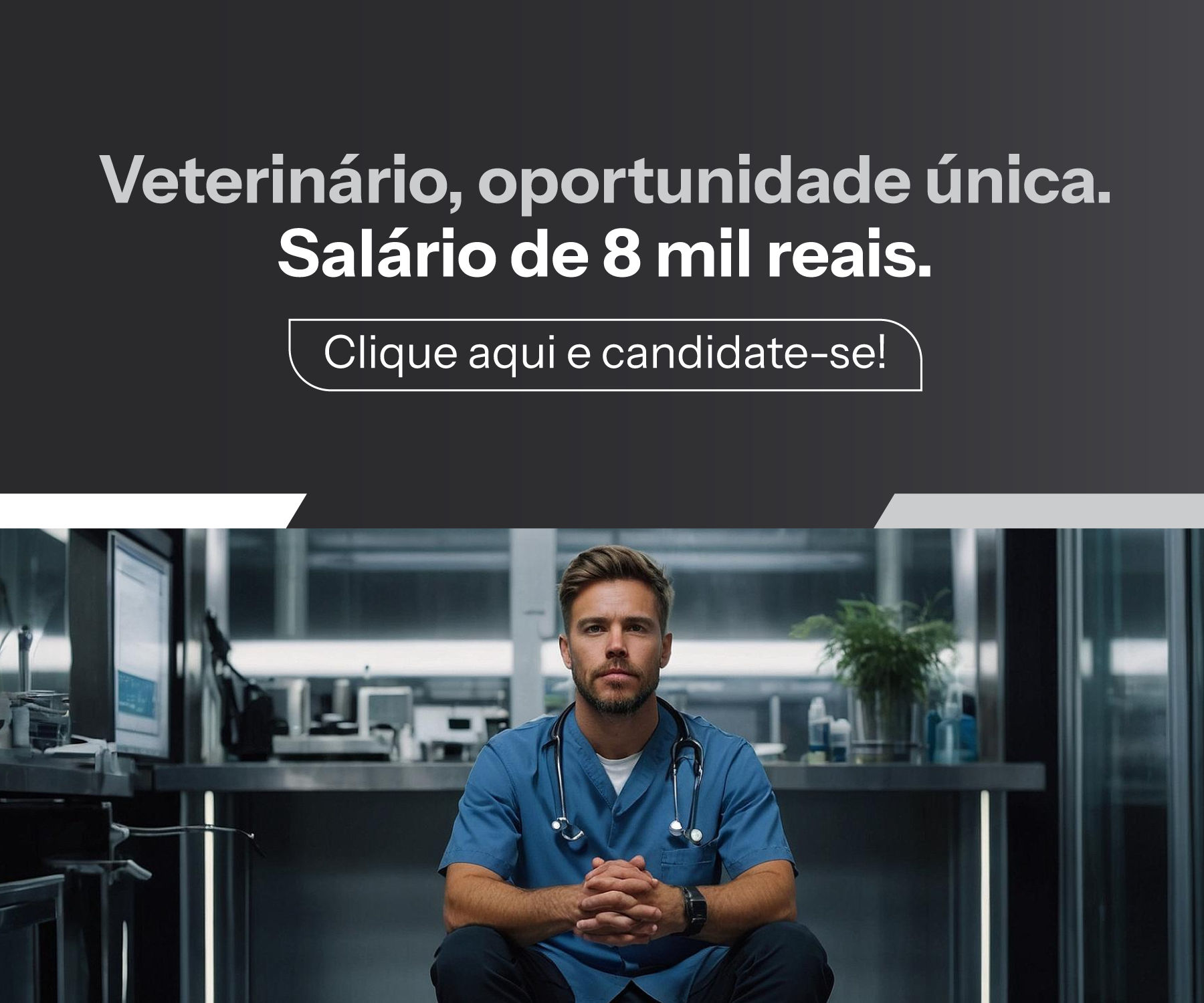 Vaga para médico veterinário home office na VetPay, com atuação na área administrativa, modelo 100% remoto e salário fixo de R$ 8.000. Confira requisitos e candidatura.