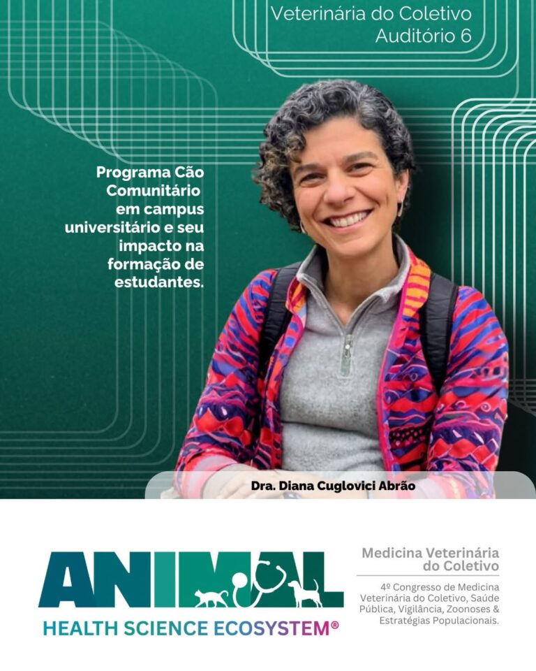 No Animal Health Expo 2026, a professora Diana Cuglovici Abrão apresentou a experiência do Programa Cão Comunitário do IFSULDEMINAS – Campus Muzambinho, destacando seu impacto no manejo ético de cães em situação de rua e na formação técnica, humanitária e crítica de estudantes de Medicina Veterinária.