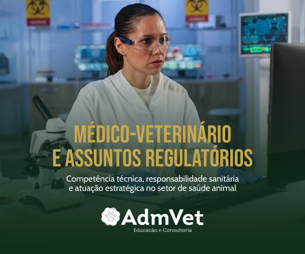Na interface entre ciência, legislação e saúde animal, o médico-veterinário também exerce um papel estratégico nos assuntos regulatórios. Mais do que domínio técnico, essa atuação exige responsabilidade sanitária, olhar analítico e compreensão das exigências que sustentam a segurança, a qualidade e a conformidade no setor veterinário