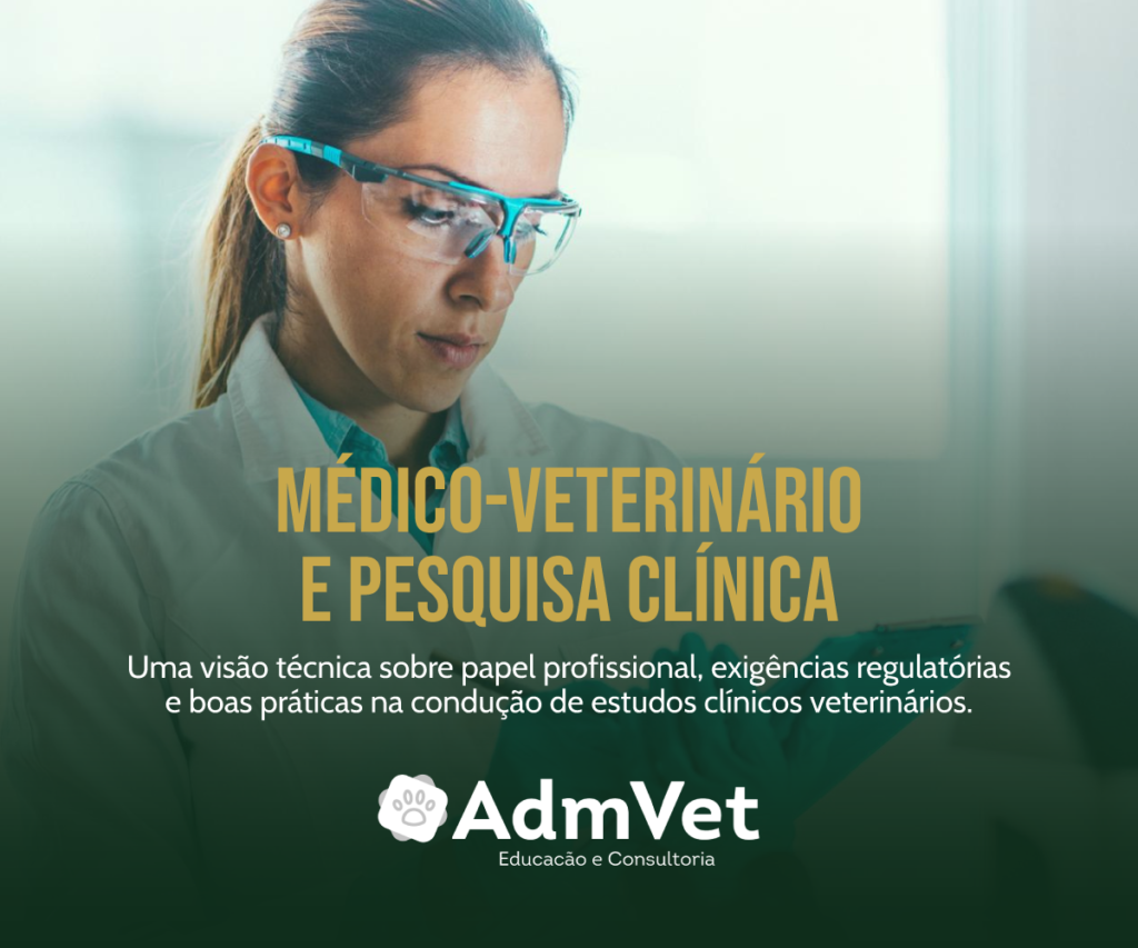 A pesquisa clínica veterinária tem no médico-veterinário um de seus pilares centrais. Entre exigências regulatórias, condução ética dos estudos, acompanhamento clínico dos animais e integridade dos dados, esse profissional conecta ciência, qualidade e responsabilidade sanitária na geração de evidências confiáveis para o setor de saúde animal.